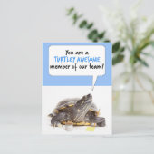 ハッピー行政プロフェッショナルデーかわいいオフィス シーズンポストカード (スタンド正面)