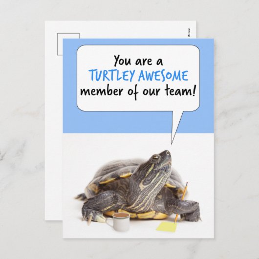 ハッピー行政プロフェッショナルデーかわいいオフィス シーズンポストカード (正面/裏面)