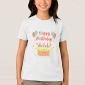 ハッピー誕生デー トライブレンドTシャツ (正面)