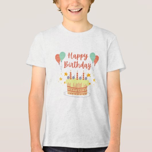 ハッピー誕生デー トライブレンドTシャツ (正面)