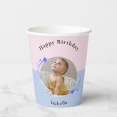 ハッピー誕生日シューティングスター紙カップ 紙コップ (裏面)