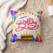 ハッピー誕生日 クッション (ブランケット)