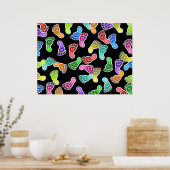 ハッピー足壁紙 ポスター (キッチン)