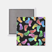 ハッピー足壁紙 マグネット (正面/裏面)