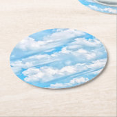 ハッピー踊りサニークラウドデコール ラウンドペーパーコースター (アングル)