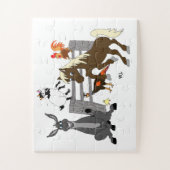 ハッピー踊りファームアニマルズジグソーパズル ジグソーパズル (縦)