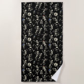 ハッピー踊りボーン ビーチタオル (正面)