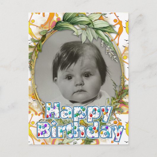 ハッピー踊りヨガガガールズアナウンスメントハガキ 案内ポストカード (正面)