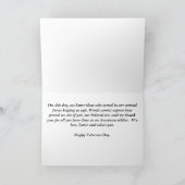 ハッピー退役軍人ズデーソン軍隊グリーティングカード カード (内部)