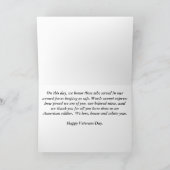 ハッピー退役軍人ズデー姪軍隊グリーティングカード カード (内部)