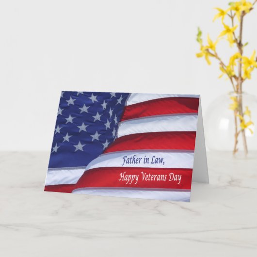 ハッピー退役軍人ズデー法律のお父様グリーティングカード カード (黄色い花)