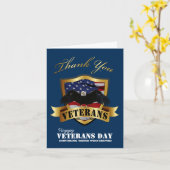 ハッピー退役軍人デーサンキューカード カード (黄色い花)