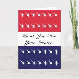 ハッピー退役軍人デーレッドホワイトアンドブルーサンキューカー サンキューカード