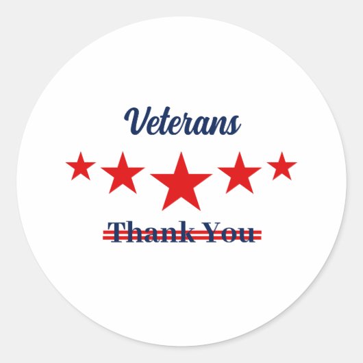 ハッピー退役軍人デー ラウンドシール (正面)