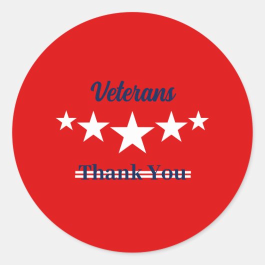 ハッピー退役軍人デー ラウンドシール (正面)