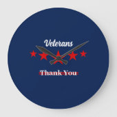 ハッピー退役軍人デー ラージ壁時計 (正面)