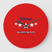 ハッピー退役軍人デー ラージ壁時計 (正面)