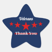 ハッピー退役軍人デー 星シール (正面)