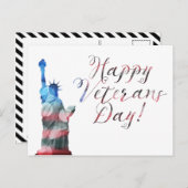 ハッピー退役軍人デー(自由《写真》ぼけ味) ポストカード (正面/裏面)