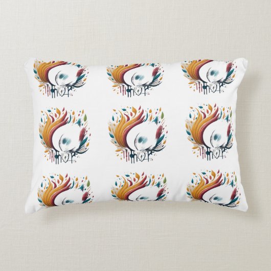 ハッピー遊フラームデザイン アクセントクッション (正面)