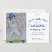 ハッピー野球チームパーティの招待状 招待状 (正面)