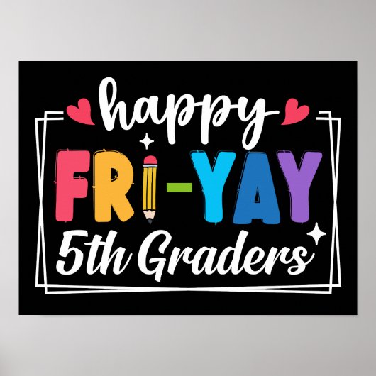 ハッピー金 – Yay 5th Graders新学期先生 ポスター (正面)