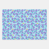 ハッピー開花とスラグ – ラッピング紙トリオ ラッピングペーパーシート (正面3)