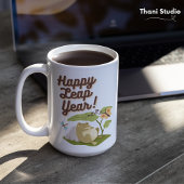 ハッピー閏年2月29日ヴィンテージ白番 コーヒーマグカップ