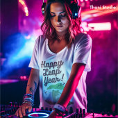 ハッピー閏年2月29日ヴィンテージ白番 Tシャツ