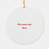 ハッピー間抜けパピーカスタムオーナメント セラミックオーナメント (裏面)