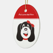 ハッピー間抜けパピーカスタムオーナメント セラミックオーナメント (左)