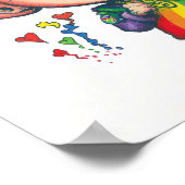 ハッピー間抜けレインボー小妖精や小人Impポスター ポスター (角)