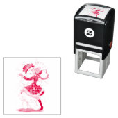 ハッピー雪だるまとガールダンスタンゴクリスマスパーティー セルフインキングスタンプ (インサイチュ)