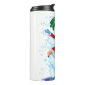 ハッピー雪だるまとガールダンスタンゴクリスマスパーティー タンブラー (回転左)