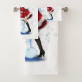 ハッピー雪だるまとガールダンスタンゴクリスマスパーティー バスタオルセット (インサイチュ)