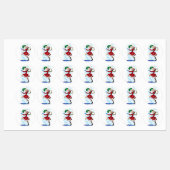 ハッピー雪だるまとガールダンスタンゴクリスマスパーティー ラベル (シート)