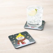 ハッピー雪だるまとスパークラーズとサンタハット コースター (右側)