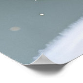 ハッピー雪だるまとスパークラーズとサンタハット ポスター (角)