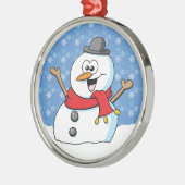 ハッピー雪だるまオーナメント メタルオーナメント (左)