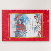 ハッピー雪だるまカスタマイズ ジグソーパズル (横)