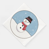 ハッピー雪だるまクリスマスホリデーナプキンズ (コーナー)