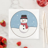 ハッピー雪だるまクリスマスホリデーナプキンズ (インサイチュ)