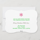 ハッピー雪だるまクリスマスホリデー シーズンカード (裏面)