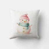 ハッピー雪だるまクリスマス クッション (裏面)