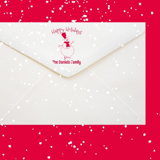 ハッピー雪だるまクリスマス セルフインキングスタンプ