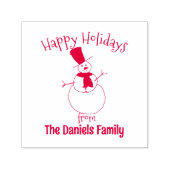 ハッピー雪だるまクリスマス セルフインキングスタンプ (デザイン)