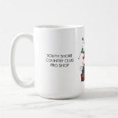 ハッピー雪だるまゴルファーChristmas Mag コーヒーマグカップ (左)