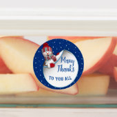 ハッピー雪だるまサンキュー ラベル (貼付)