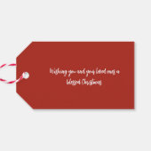 ハッピー雪だるまメリーカスタムクリスマス家族の名前 ギフトタグ (裏面横)