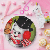 ハッピー雪だるまヴィンテージ ペーパープレート (パーティー)